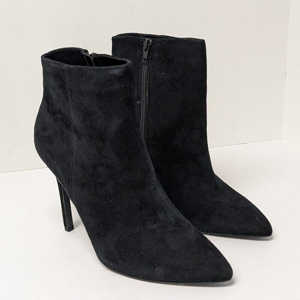 Charles David Delicious Ankle Boots, Black Suede, Womens 9.5